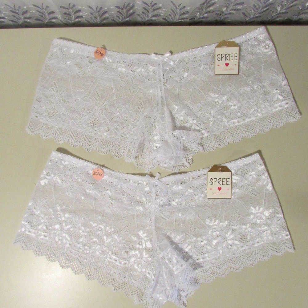 Plus Size 3x/4x White Panty Lot of 2 Price FIRM